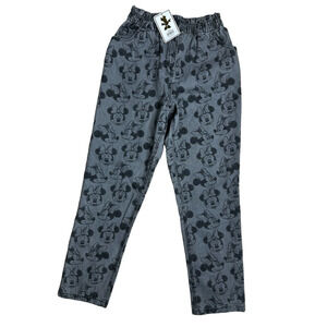 Disney‎ Minnie Mouse Gray Pants Size 13 Youth with Minnie Mouse Patter Elastic